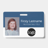 Aangepaste Werknemer - Foto, Bar Code, Logo, Naam Badge (Voorzijde)