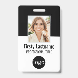 Aangepaste Werknemer - Foto, Bar Code, Logo, Naam  Badge