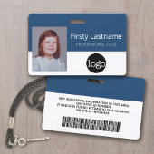 Aangepaste Werknemer - Foto, Bar Code, Logo, Naam Badge