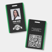 Aangepaste Werknemer - Foto, Bar Code, Logo, Naam  Badge (Voor- en achterkant)