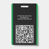 Aangepaste Werknemer - Foto, Bar Code, Logo, Naam  Badge (Achterkant)