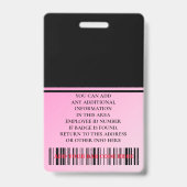Aangepaste Werknemer - Foto, Bar Code, Logo, Naamb Badge (Achterkant)