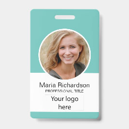 Aangepaste Werknemer, Foto, Bar Code, Logo, Naamba Badge