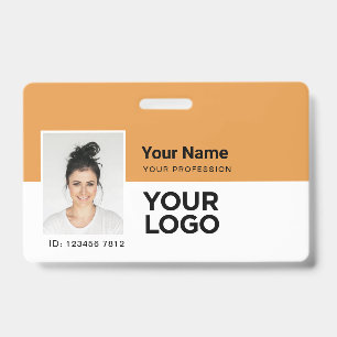 Aangepaste Werknemer Foto Bar of Qr Code Logo Na Badge