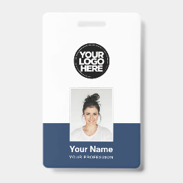 Aangepaste Werknemer - Foto, BarCode, Groot Logo,  Badge