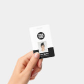 Aangepaste werknemer - Foto, BarCode, Grote Logo,  Badge (Handheld)