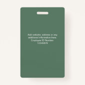 Aangepaste werknemer foto bedrijf beveiligings-ID  Badge (Achterkant)