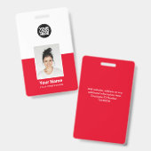 Aangepaste werknemer foto bedrijf beveiligings-ID  Badge (Voor- en achterkant)