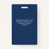 Aangepaste werknemer foto bedrijf beveiligings-ID  Badge (Achterkant)