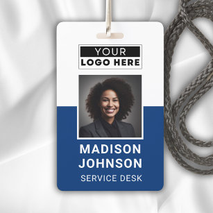 Aangepaste werknemer Foto Company Logo Modern Name Badge