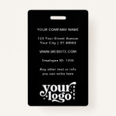 Aangepaste werknemer Foto Company Logo Modern Name Badge (Achterkant)