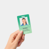 Aangepaste werknemer Foto groene gradiënt medische Badge (Handheld)