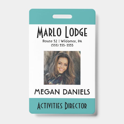 Aangepaste werknemer Foto-ID Badge (Voorzijde)