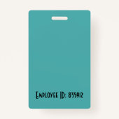 Aangepaste werknemer Foto-ID Badge (Achterkant)