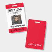 Aangepaste werknemer Foto-ID-badge Badge (Voor- en achterkant)