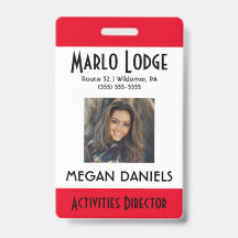 Aangepaste werknemer Foto-ID-badge