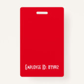 Aangepaste werknemer Foto-ID-badge Badge (Achterkant)