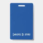 Aangepaste werknemer Foto-ID-badge - Blauw Badge (Achterkant)