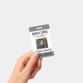 Aangepaste werknemer Foto-ID-badge - Grijs Badge (Handheld)
