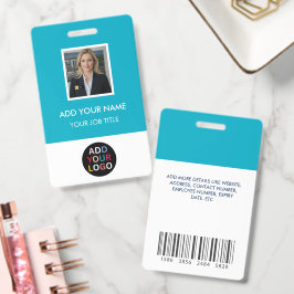 Aangepaste Werknemer Foto ID-badge met Logo, Barco Badge