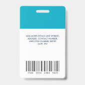 Aangepaste Werknemer Foto ID-badge met Logo, Barco Badge (Achterkant)
