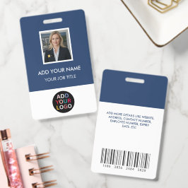 Aangepaste Werknemer Foto ID-badge met Logo, Barco Badge