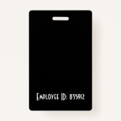 Aangepaste werknemer Foto-ID-badge - zwart Badge (Achterkant)