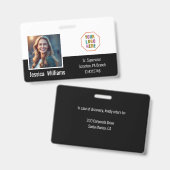 Aangepaste werknemer foto-id bedrijf badge (Voor- en achterkant)