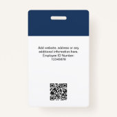 Aangepaste werknemer foto-ID Bedrijfsbeveiliging Badge (Achterkant)