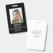 Aangepaste Werknemer Foto ID Beveiliging Badge (Voor- en achterkant)
