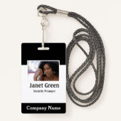 Aangepaste werknemer Foto ID Company Security Badge (Voorkant met draagriem)