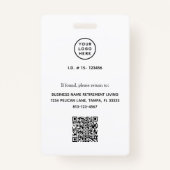 Aangepaste werknemer foto ID groen bedrijf Badge (Achterkant)