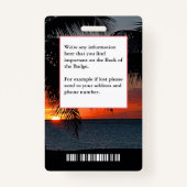 Aangepaste werknemer foto-id Kaart streepjescode Badge (Achterkant)