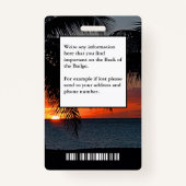 Aangepaste werknemer foto-id Kaart streepjescode Badge (Achterkant)