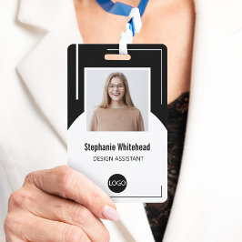 Aangepaste werknemer foto-ID Logo Black Badge