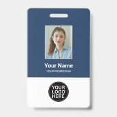 Aangepaste werknemer Foto-ID Logo-naambadge Badge (Voorkant)