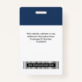 Aangepaste werknemer Foto-ID Logo-naambadge Badge (Achterkant)