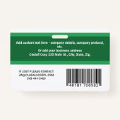 Aangepaste werknemer Foto-ID, streepjescode en Log Badge (Achterkant)