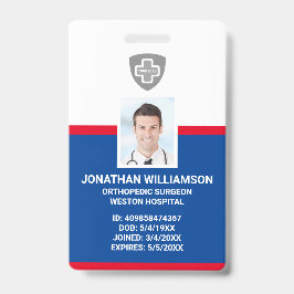 Aangepaste werknemer Foto-ID, streepjescode en Log Badge