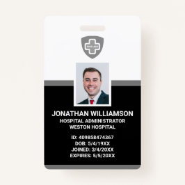 Aangepaste werknemer Foto-ID, streepjescode en Log Badge