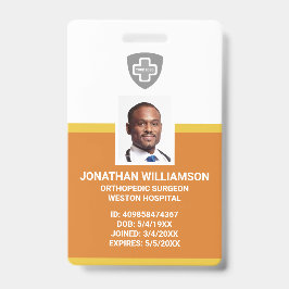 Aangepaste werknemer Foto-ID, streepjescode en Log Badge