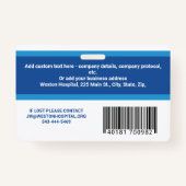 Aangepaste werknemer Foto-ID, streepjescode en Log Badge (Achterkant)