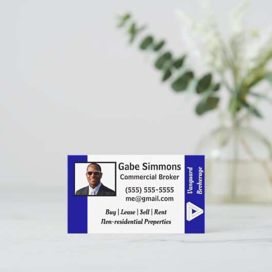 Aangepaste werknemer Foto-ID Visitekaartje (Staand voorkant)