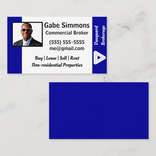 Aangepaste werknemer Foto-ID Visitekaartje (Voorkant / Achterkant)