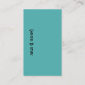 Aangepaste werknemer Foto-ID Visitekaartje (Achterkant)