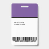 Aangepaste Werknemer - Foto, Logo, Bar Code en Naa Badge (Achterkant)