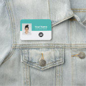 Aangepaste werknemer Foto, Logo, beroep Naamplaatje (In situ)