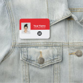 Aangepaste werknemer Foto, Logo, beroep Naamplaatje (In situ)