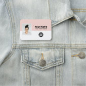 Aangepaste werknemer Foto, Logo, beroep Naamplaatje (In situ)