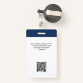 Aangepaste werknemer Foto, Logo, naam, QR-code Badge (Achterkant met intrekbare)